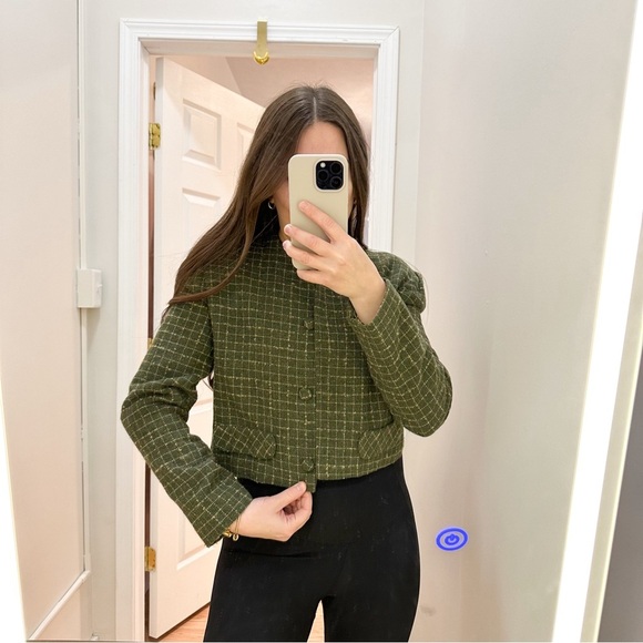 Vintage Tweed Wool Blazer Skirt Suit Set sz Small - Picture 2 of 15